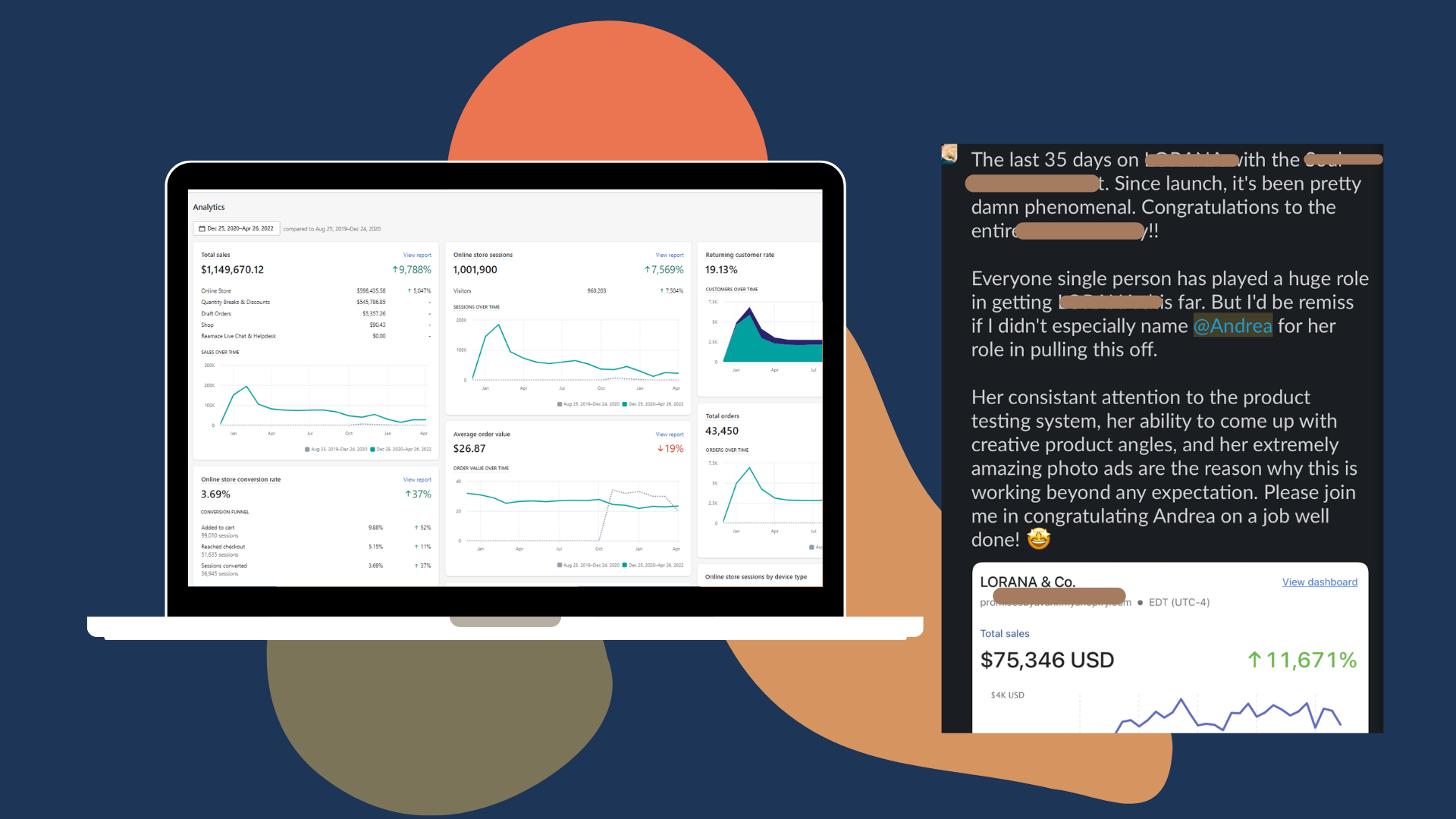 Shopify dashboard